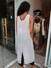 Scaly Dress in White