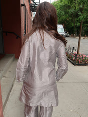 The Taffeta Gingham Jacket in Espresso