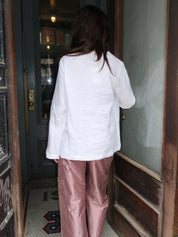 The Linen Loop Shirt in Powder