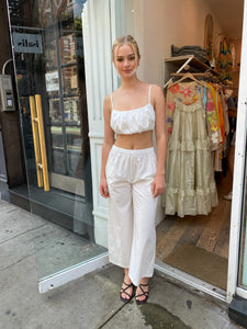 Skylar Crop Top & Pant Set in White
