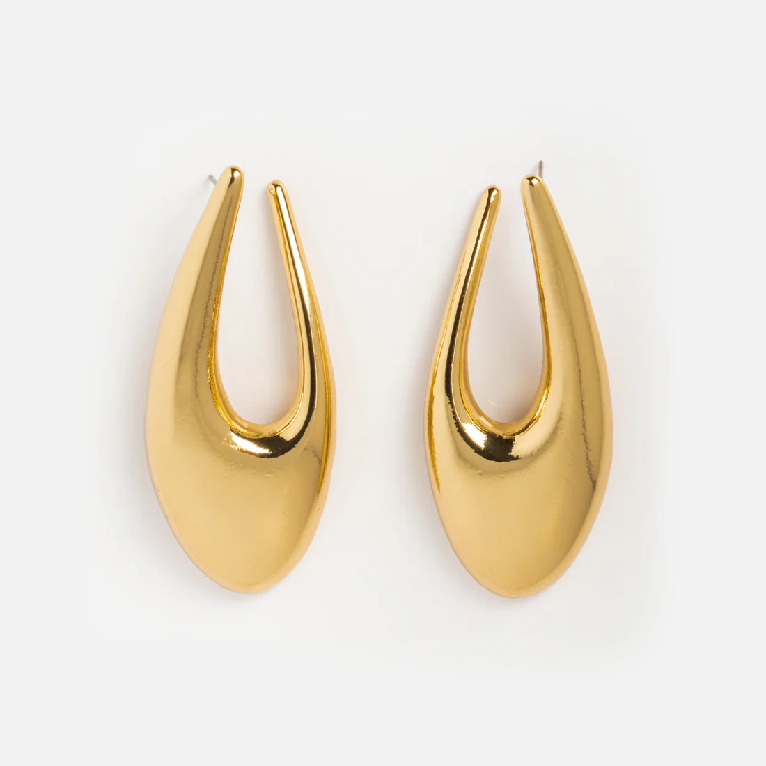 Futuristic Earrings in Gold