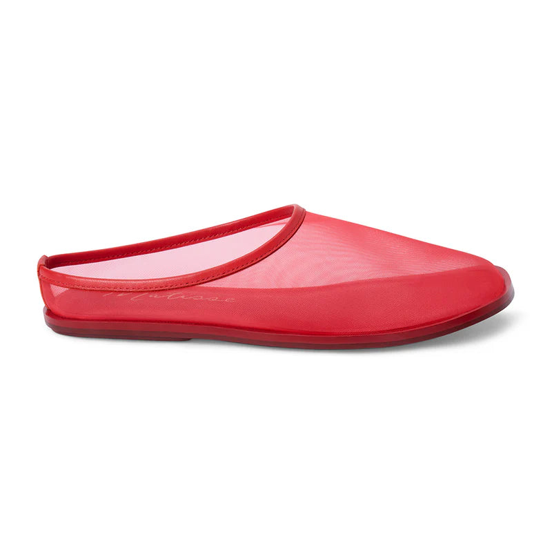 Lookout Mesh Mule Flat in Red