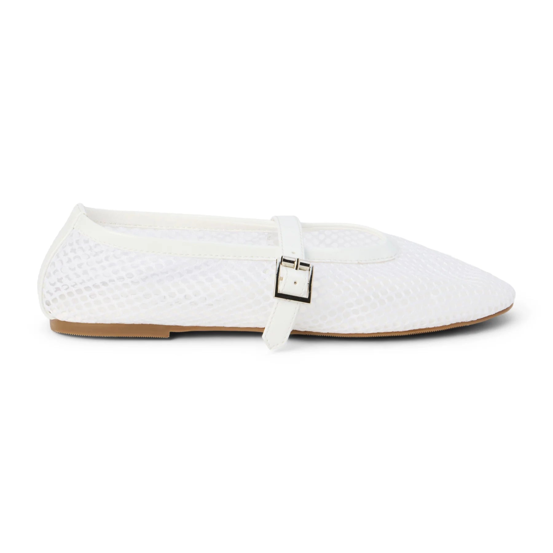 Nolita Net Ballet Flat in Ivory