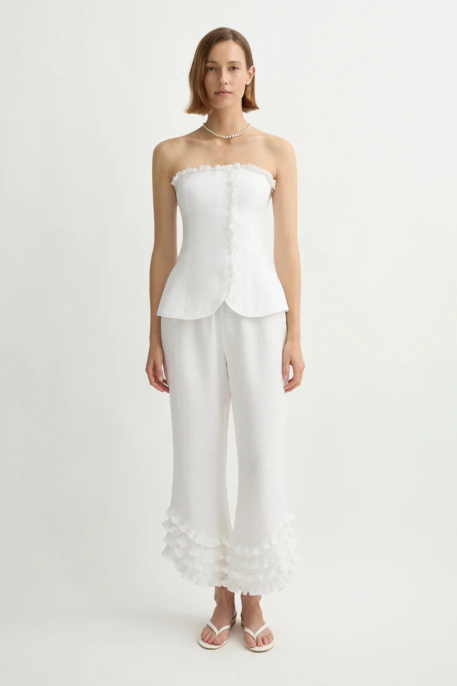 Florence Pant in Ivory