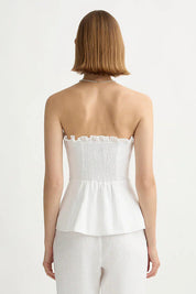 Florence Strapless Top in Linen