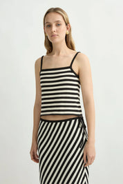 Darcy Top in Cream & Black