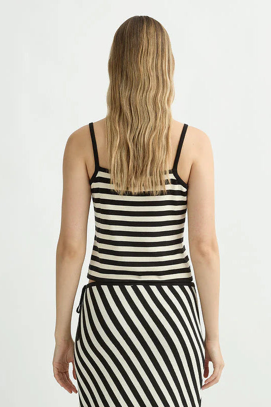 Darcy Top in Cream & Black
