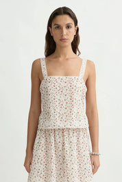 Charlotte Top in Watercolour Floral
