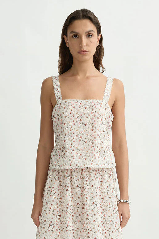 Charlotte Top in Watercolour Floral