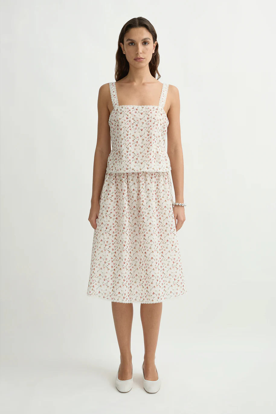 Charlotte Skirt in Watercolour Floral
