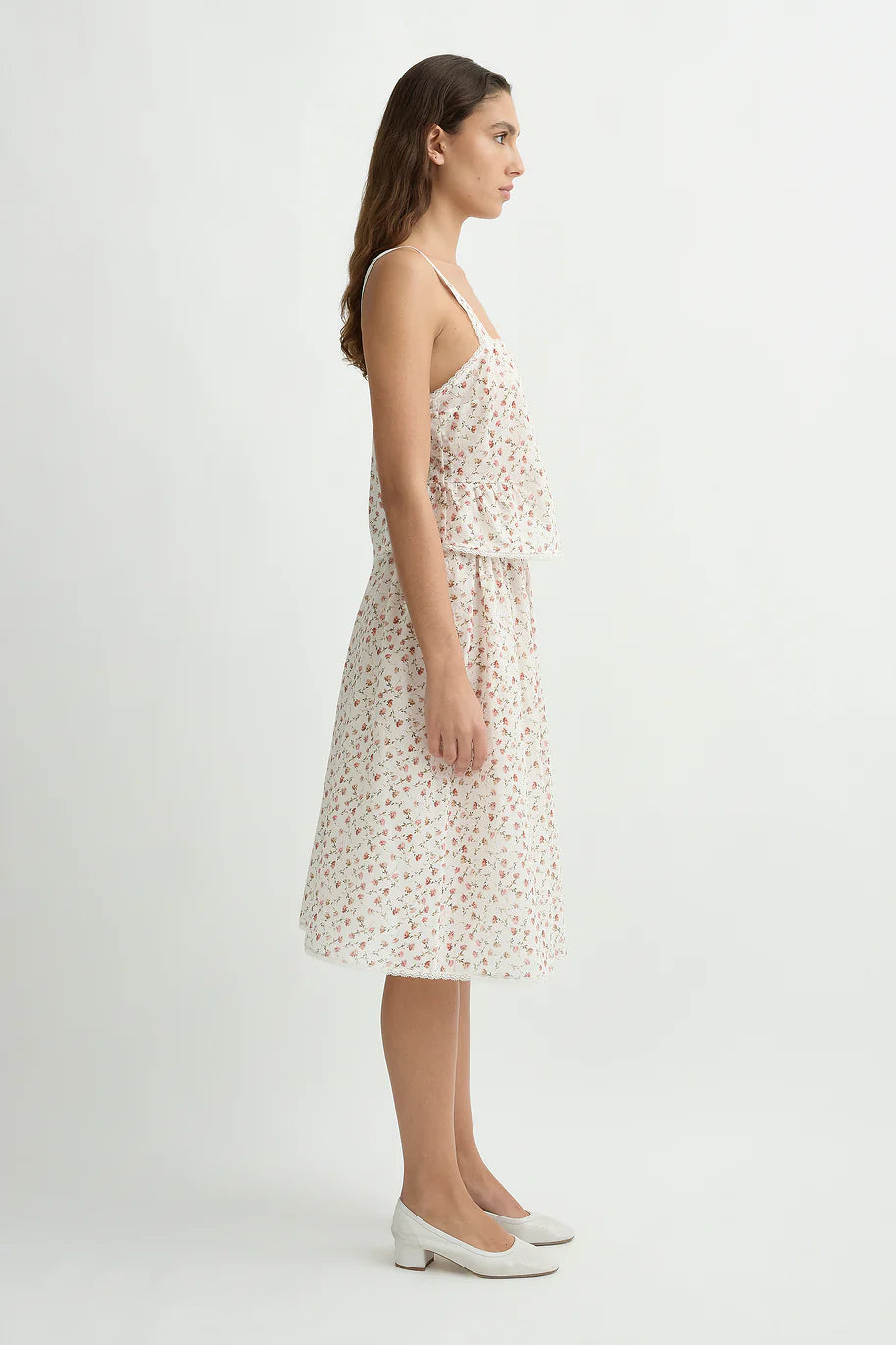 Charlotte Skirt in Watercolour Floral
