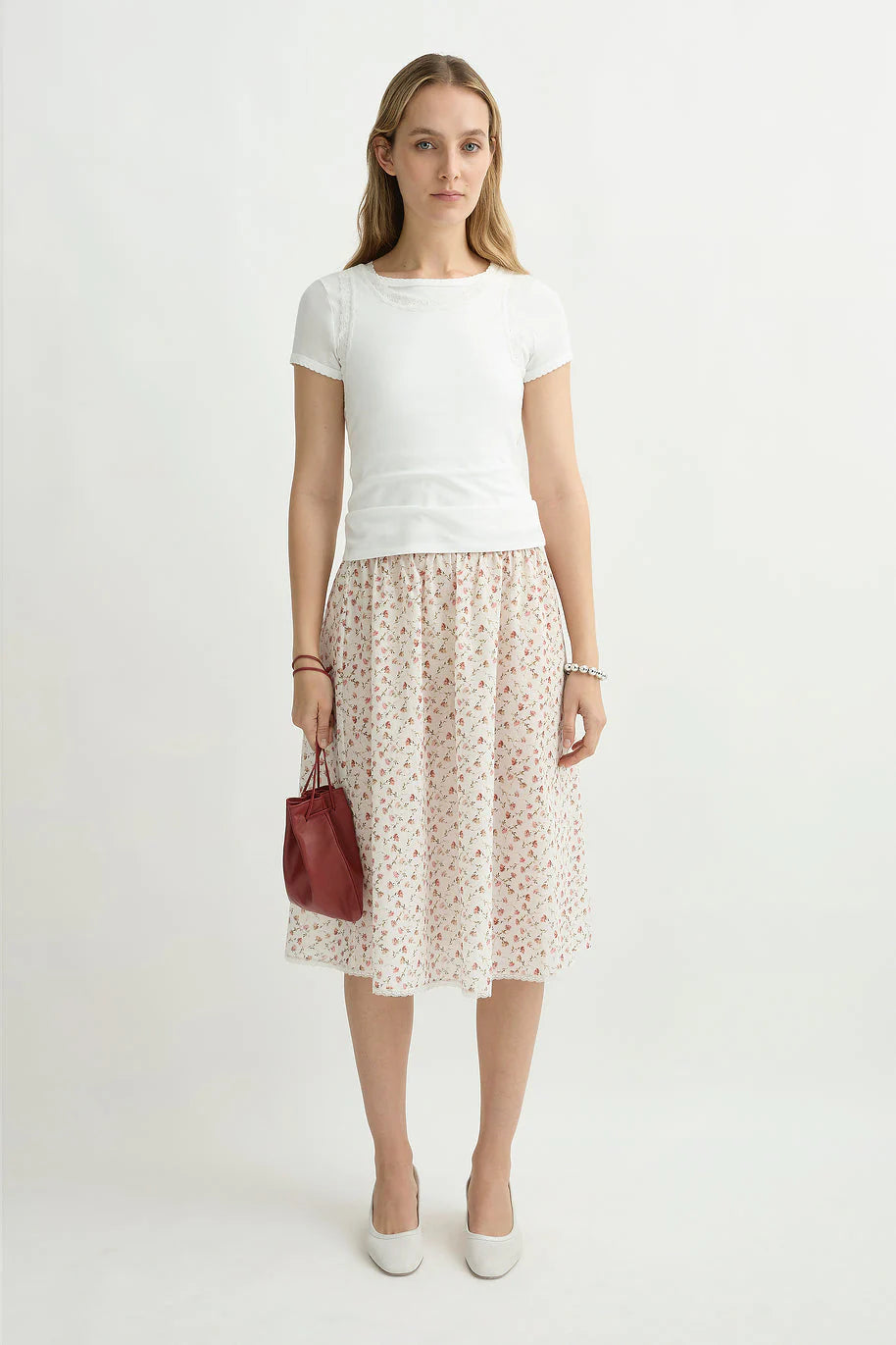 Charlotte Skirt in Watercolour Floral