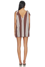 Rosie Mini Dress in Choco Stripe
