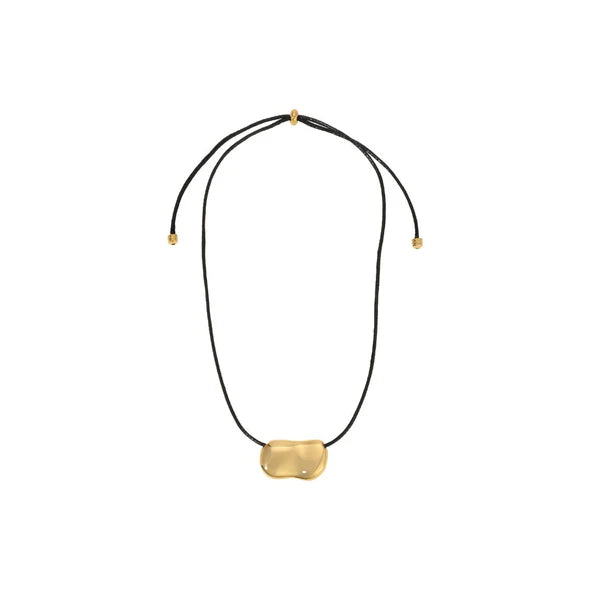Pebble Necklace Gold/Black