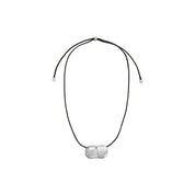 Pebble Necklace Silver/Black