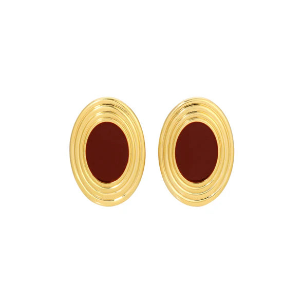 Rowan Earrings in Gold Brown