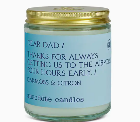 Dear Dad Glass Jar Candle