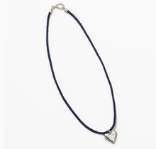 Load image into Gallery viewer, Blair Necklace in Navy Satin Cord
