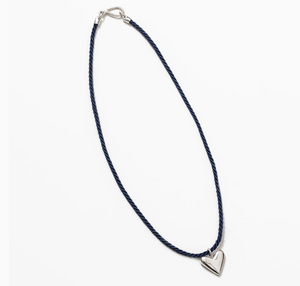 Blair Necklace in Navy Satin Cord