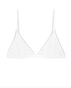 The Triangle Bralette in White