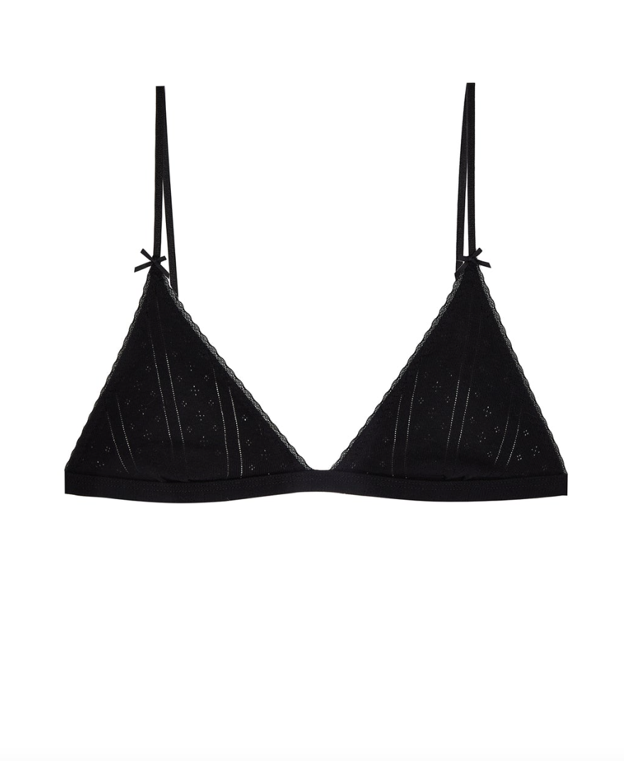 The Triangle Bralette in Black