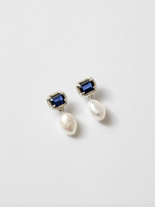 Sophie Earrings in Blue & Silver