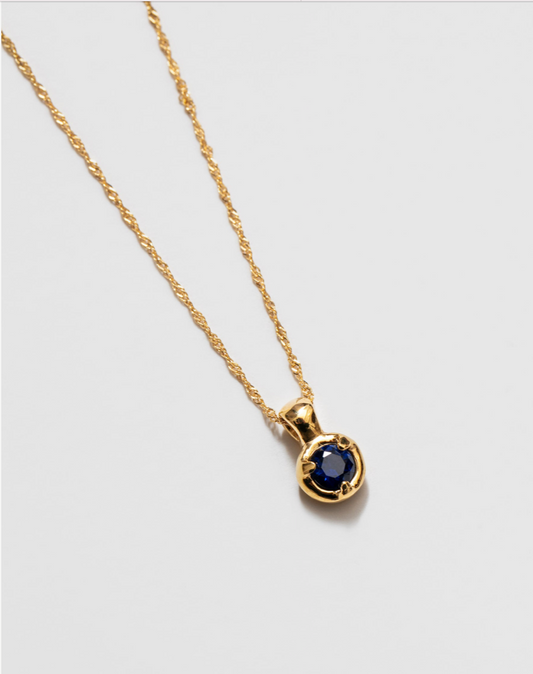 Nina Necklace in Blue & Gold