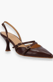 Joelle Onix Brown Leather Pumps
