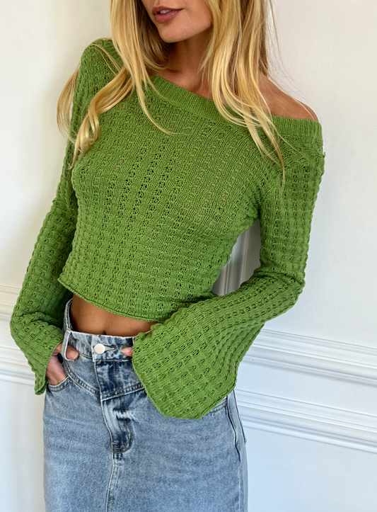 Faith Knit Sweater in Green