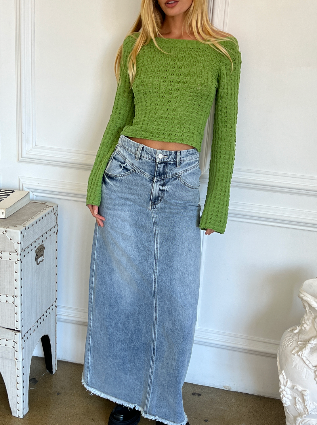 Patrea Denim Midi Skirt
