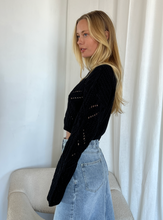 Load image into Gallery viewer, Lorinda Balloon Sleeve Sweater in Black
