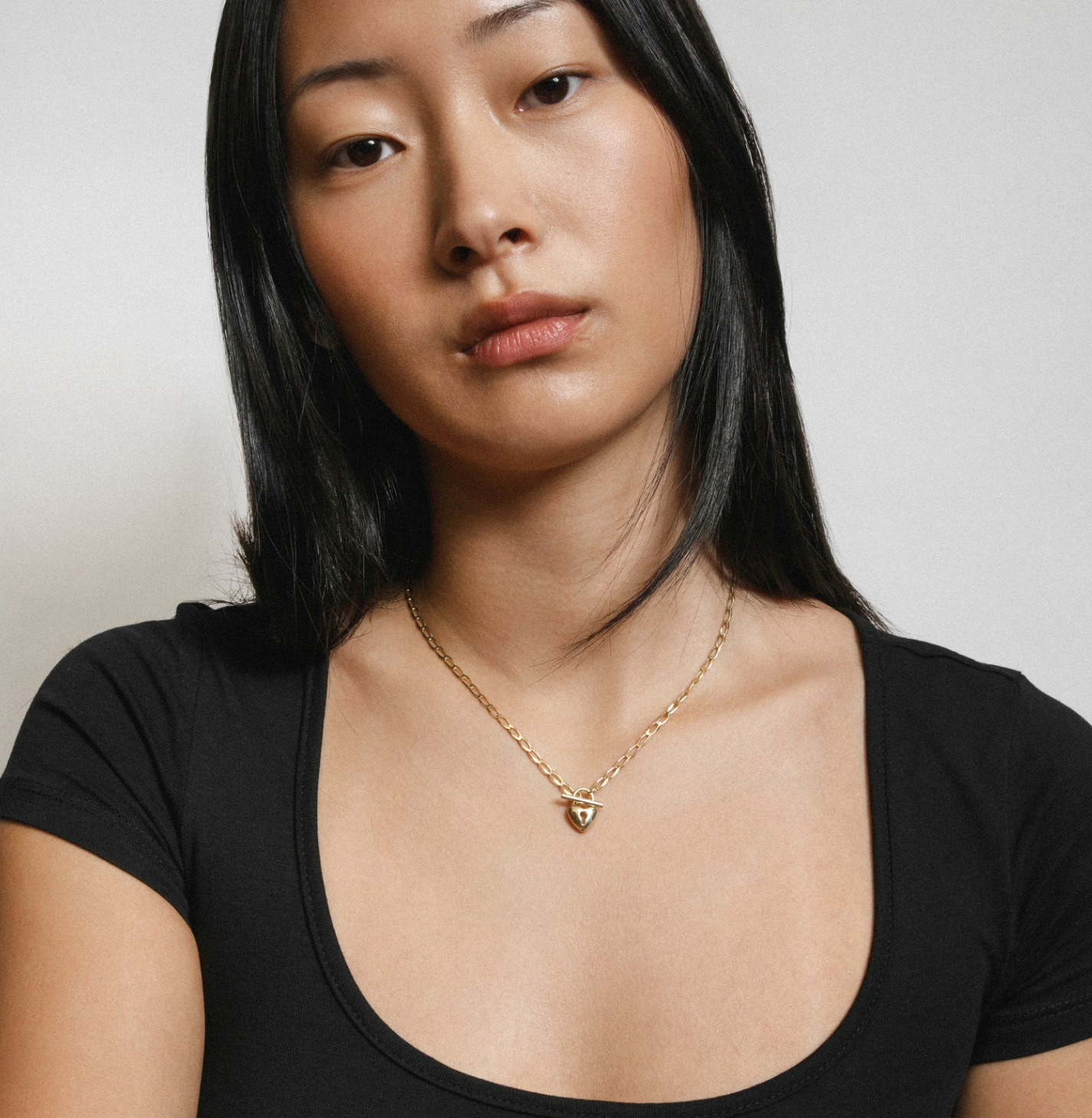 Heart Toggle Necklace in Gold