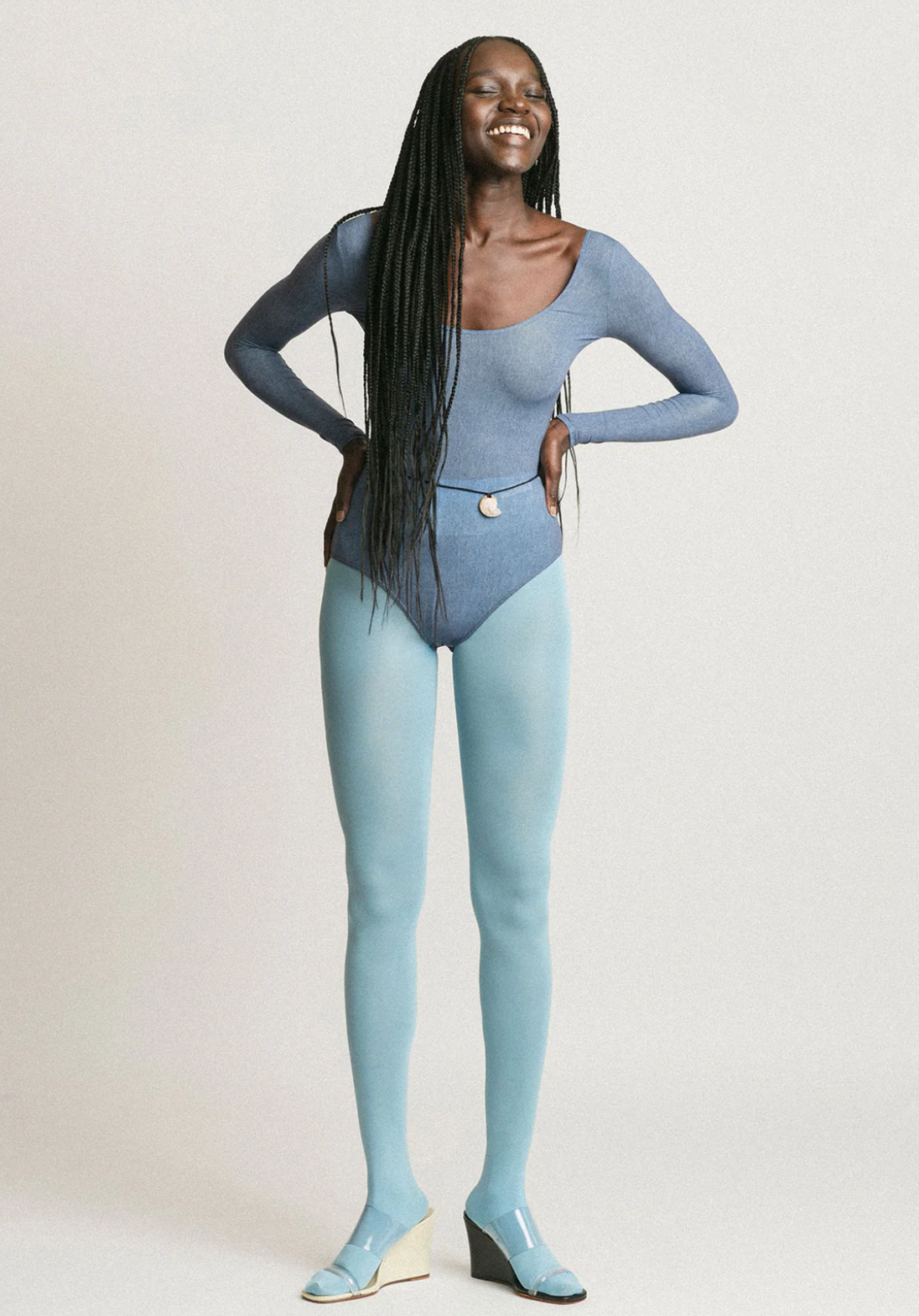Lycra Tights in Light Blue