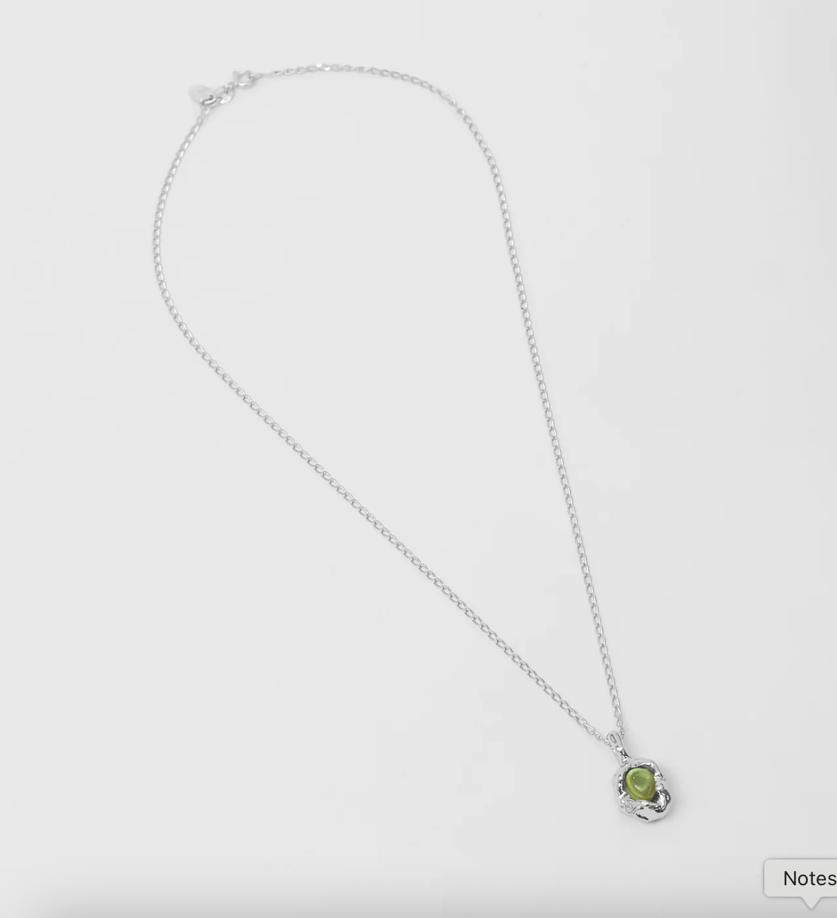 Edith Necklace in Peridot and Sterling Silver