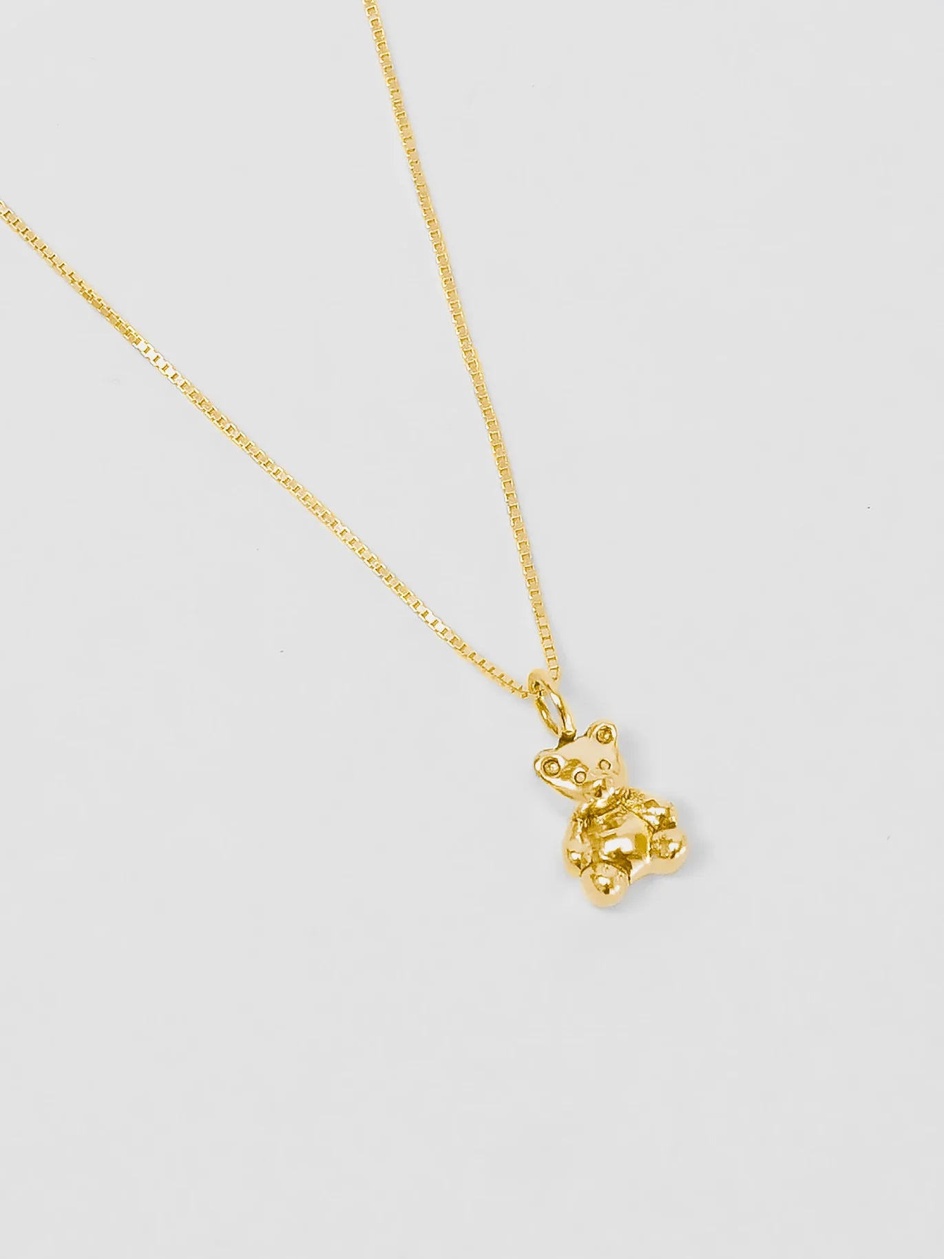 Mini Teddy Necklace in Gold
