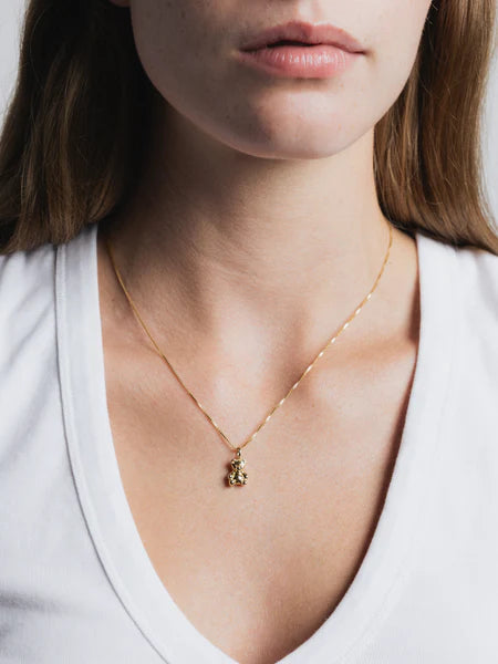 Mini Teddy Necklace in Gold