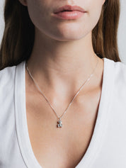Mini Teddy Necklace in Sterling Silver