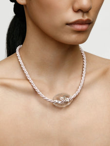 Glass Necklace in Pink