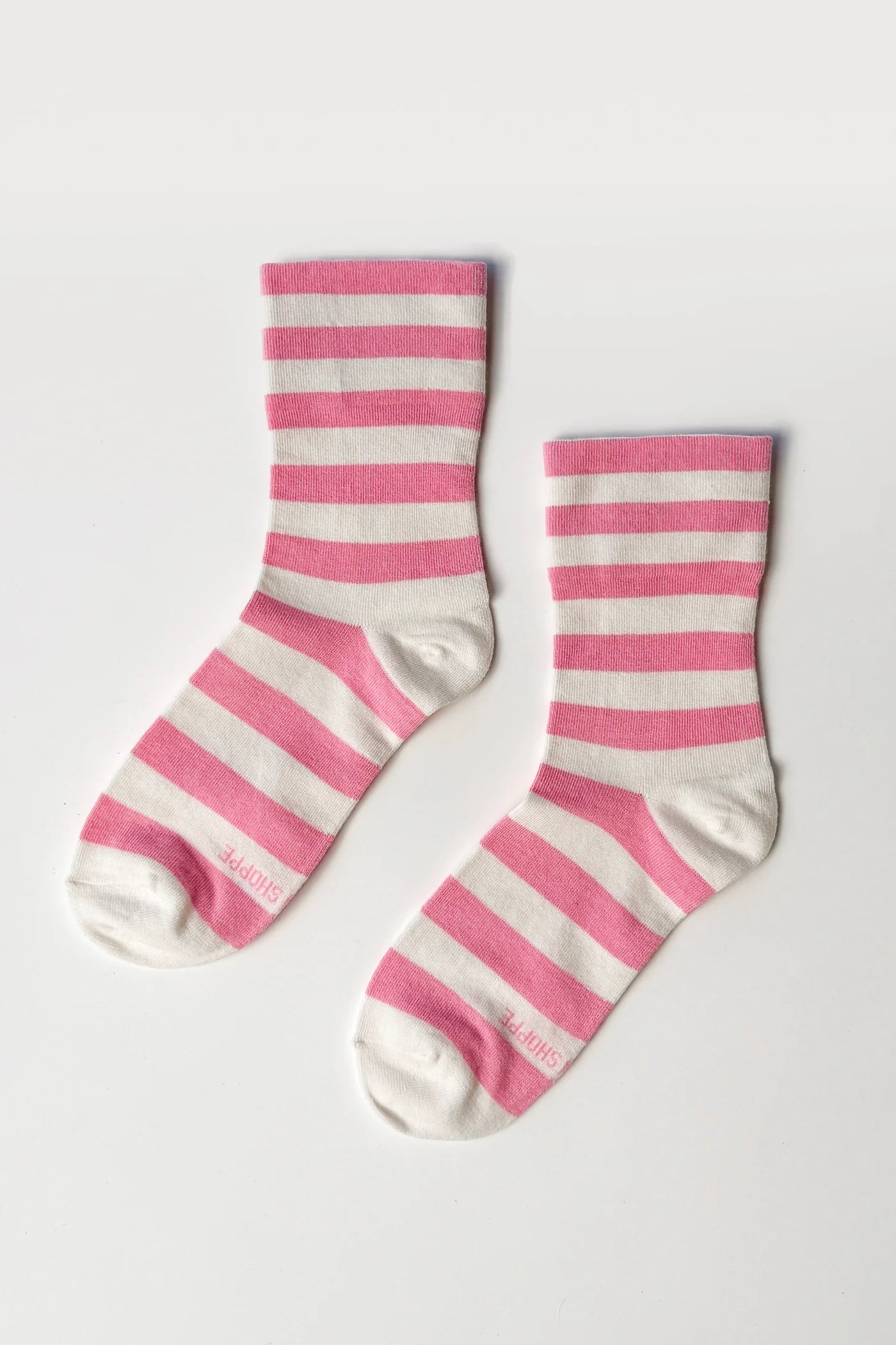 Wide Wally Socks in Rose Stripe