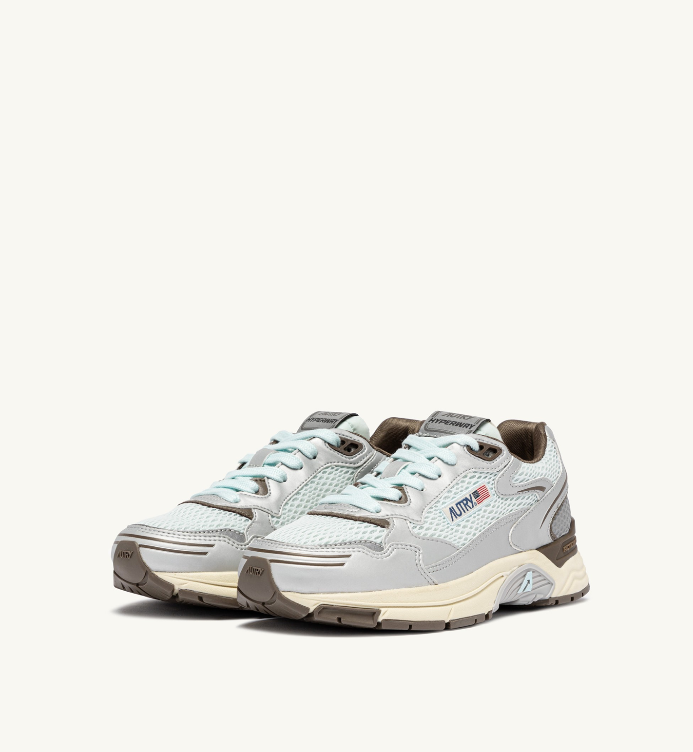 Hyperway Low in Mesh/Mirror Silver/Spa Blue/Chocolate Chip