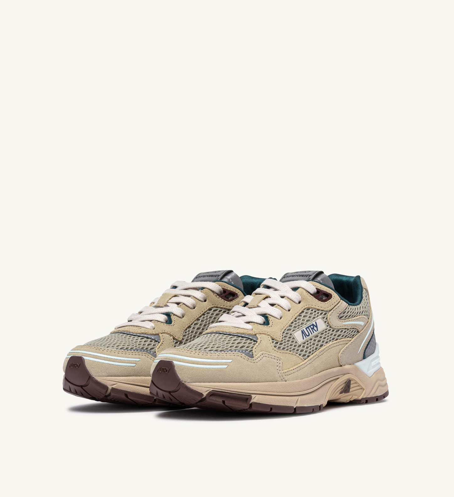 Hyperway Low in Suede/Mesh/Leather Ecru/Spa Blue