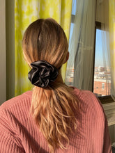 Load image into Gallery viewer, Rosette Scrunchie in Black
