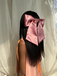 Giant Bow Clip in Mauve