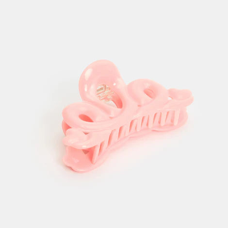 Large Heart Loop Claw in Pink