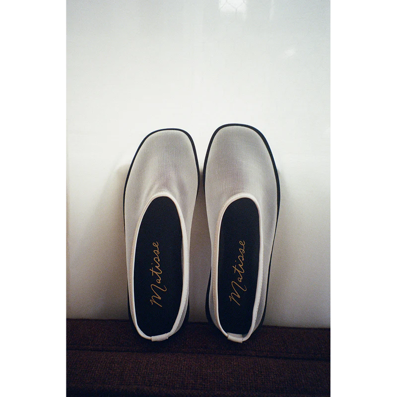 Lookout Mesh Mule Flat in White