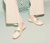 Morgan Loafers in Bone Calf