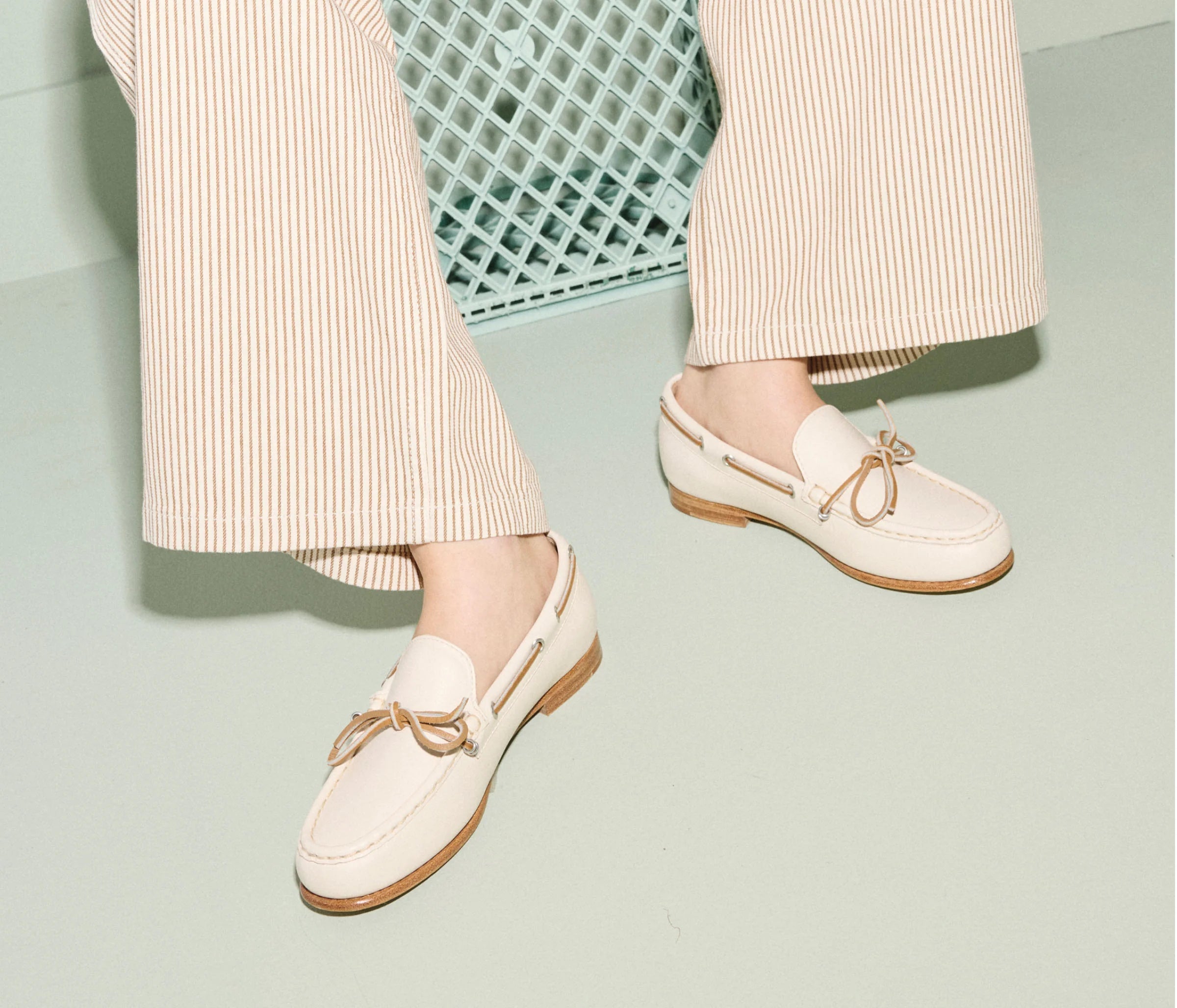 Morgan Loafers in Bone Calf