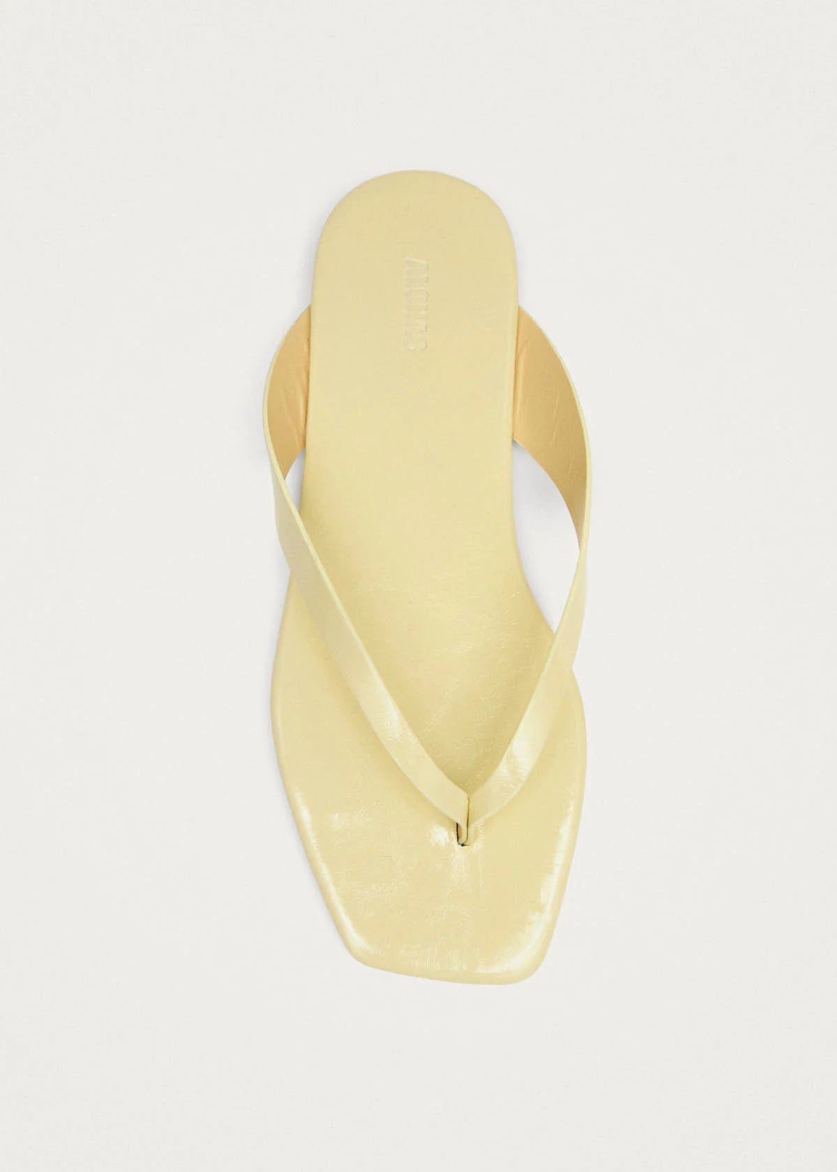 Ola Pale Yellow Leather Sandals