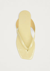 Ola Pale Yellow Leather Sandals