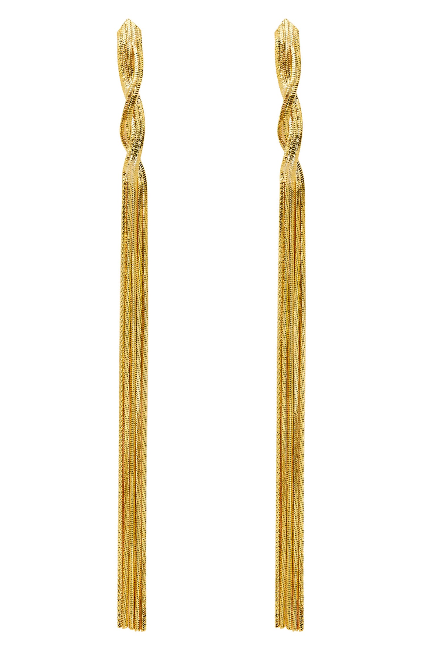 Braided Dangley Earrings in Gold